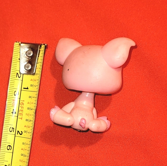 Pink Pig Toy Figure, Magnetic : Lps Littlest Pet Shop #296 - Picture 4 of 4